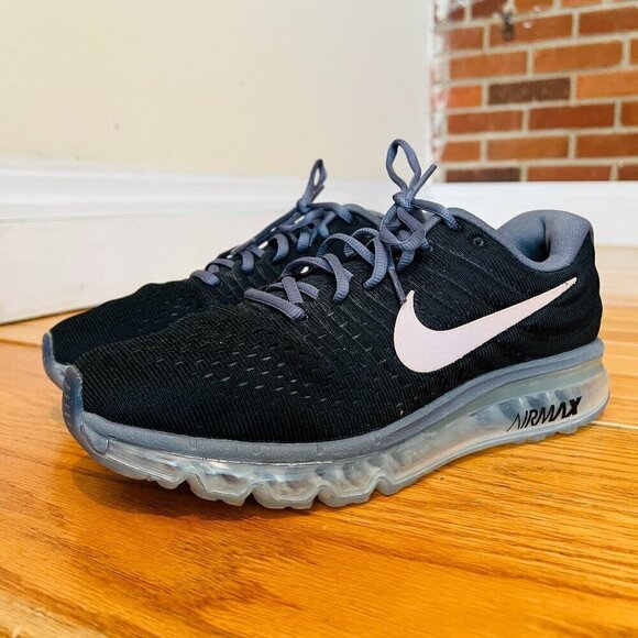 Shoes - Nike Air Max 2017 849560-008 Womens Black Pink Low Top Running Shoes Size 10